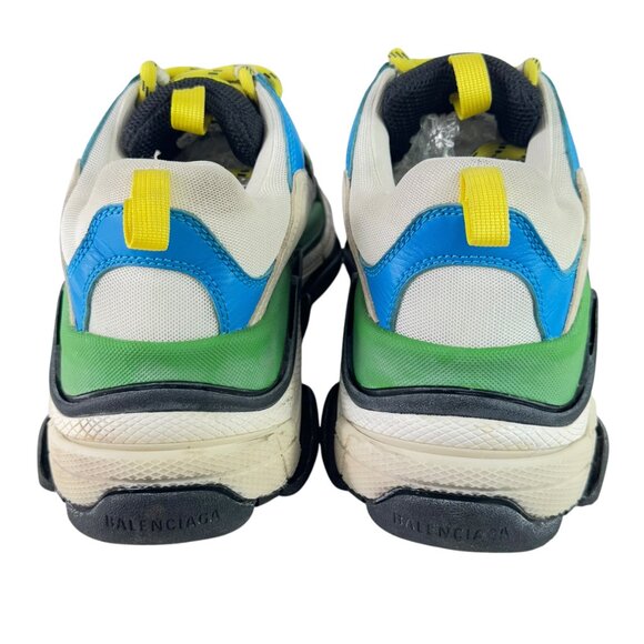 BALENCIAGA Multicolor Triple S Mesh Nubuck and Leahter Sneakers Marked as 9US - Picture 9 of 12